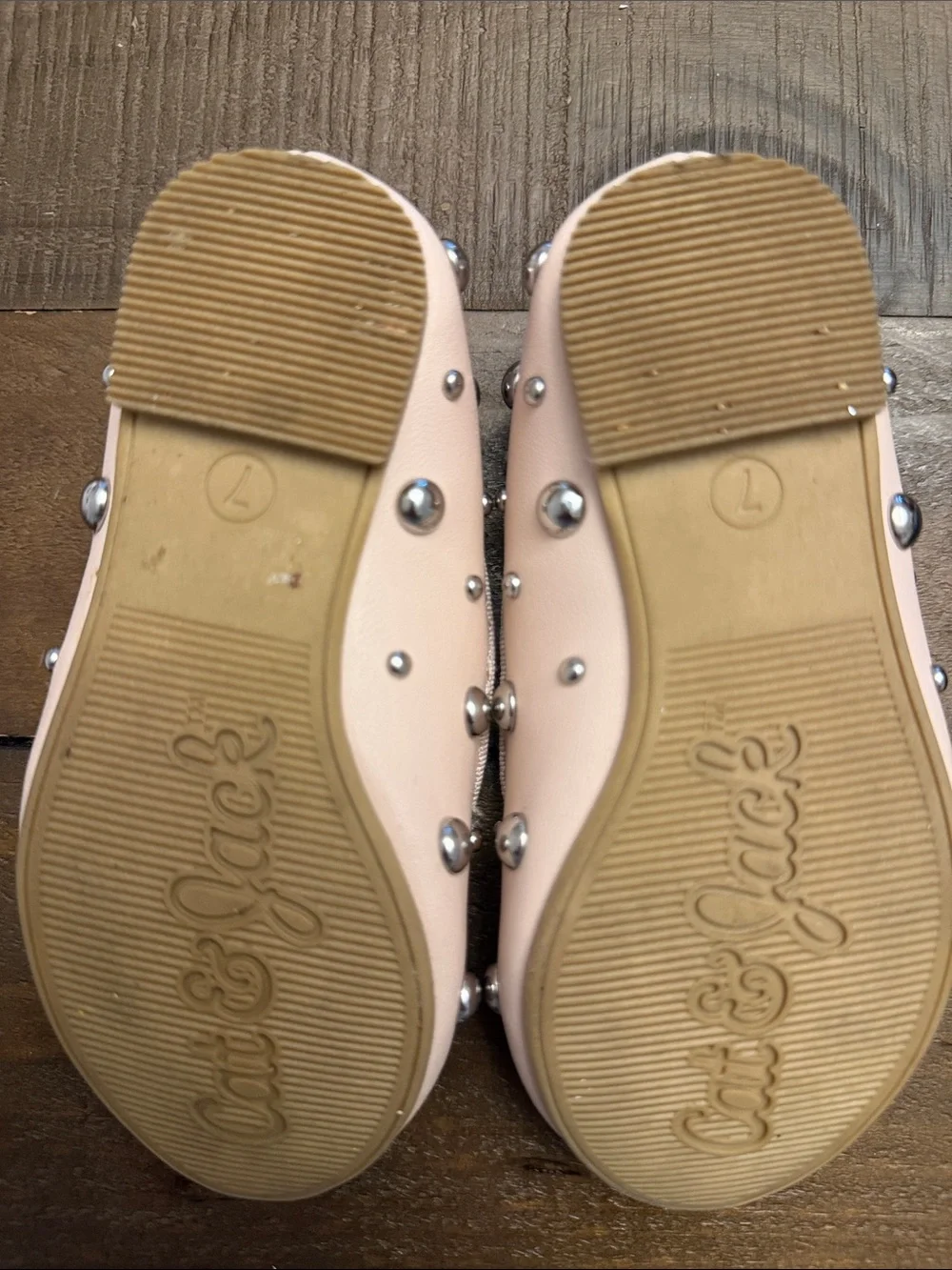 Cat & Jack Blush Pink Studded Mary Jane Flats